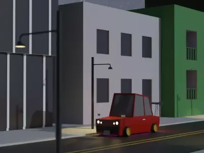 Low Poly JDM Car Low-poly 3D model