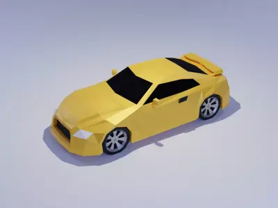 Nissan GT-R Low-poly 3D model