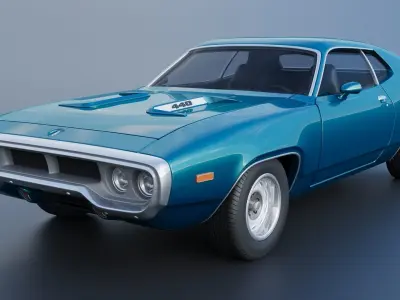 Plymouth Road Runner 1972 3D print model