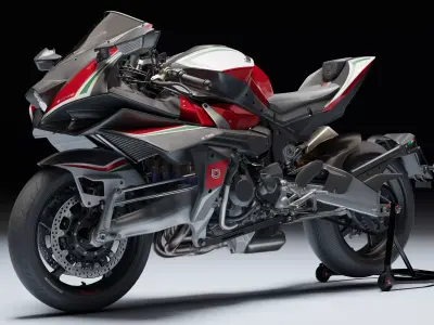 Bimota TESI H2 2021 Low-poly 3D model