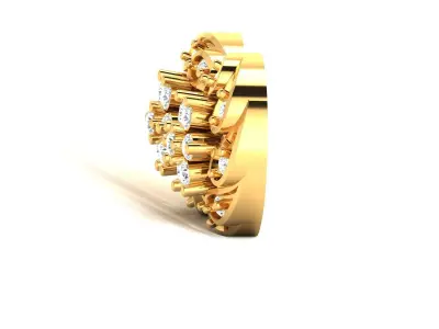 Studs Earrings for Women 3dm STL FBX OBJ Render Details 3D print model