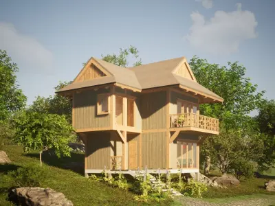 061Bungalow 2f34m2 3D model