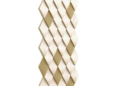 Wooden Wall Panel 3D model buy