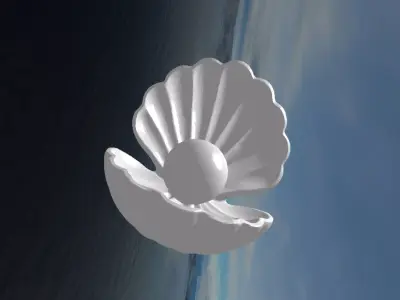Pearl in Shell 3D Model Free 3D print model