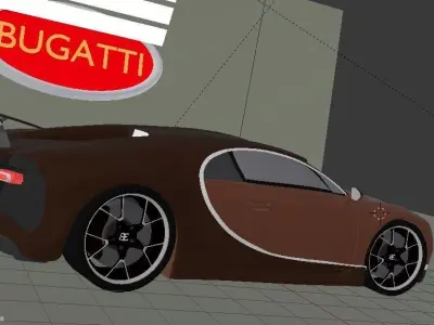 bugatti car 3D model from CGTrader