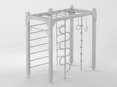 Classic Outdoor Playground 1 3D model 3D model
