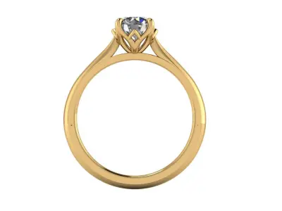 Solitaire Diamond Fashion Ring R5 3D print model