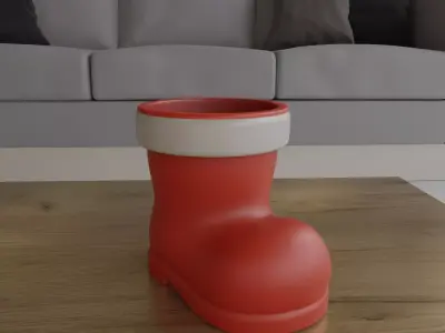 Santa Boot Planter Candy Container 3D Model STL 3D print model