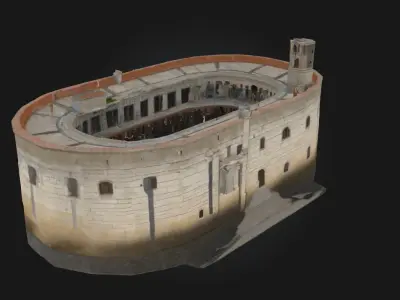 Castle Keep  Central Stronghold Model for Medieval 3D model