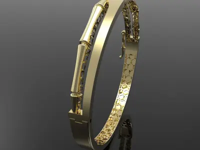 bamboo bangle 3D print model