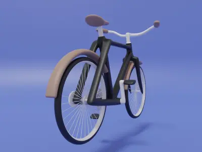 Cartoon Cute Bicycle 3D model