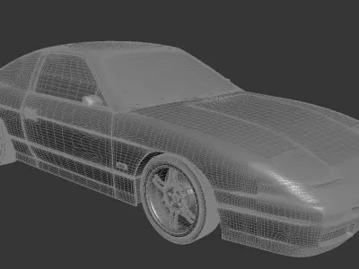 Nissan S13 200SX 1990 High Poly model MTL MAX OBJ FBX 3D model