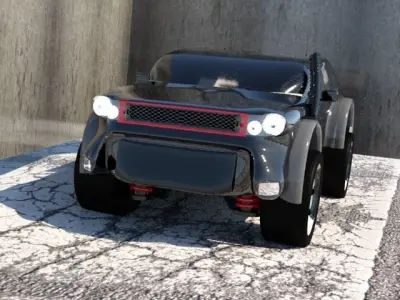 monster car creative design 3D 3D model