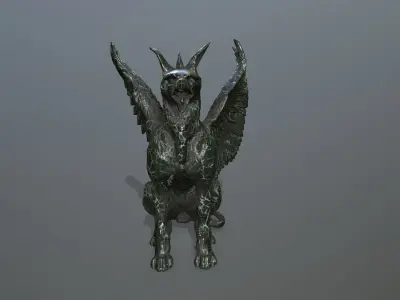 Statue Creature Low-poly 3D model