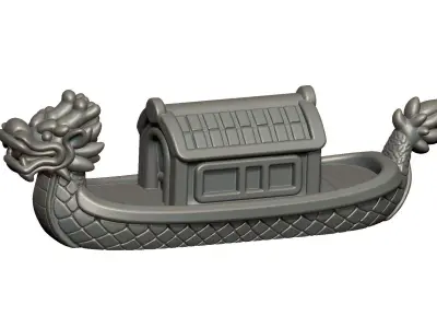 Chinese dragon boat 3D print model