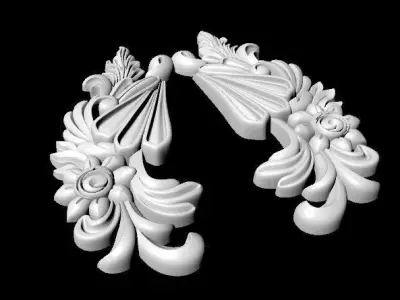 Central decor ornament for furniture 3D model 545