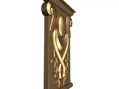 Corbel Carved 011 Low-poly 3D model