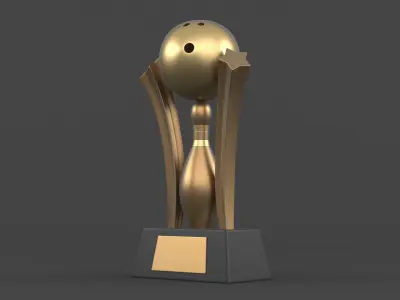 Trophy Cup 3D model 5