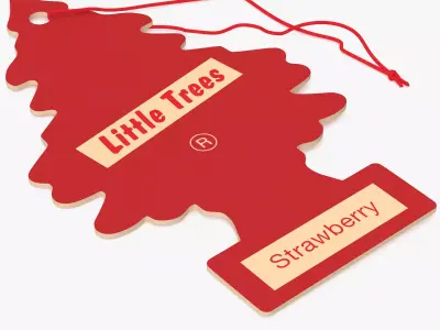 Little Trees Car Freshener Strawberry Scent 3D model