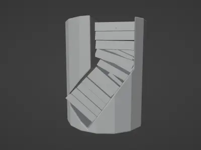 wood bookshelf  3D model
