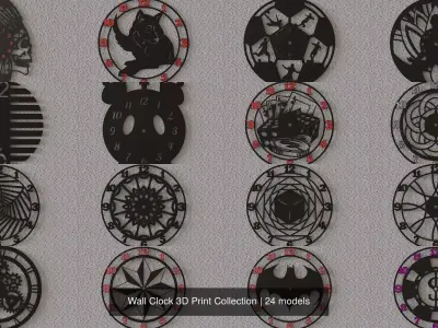 Wall Clock 3D Print Collection