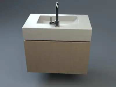 Premium Sink Low-poly 3D model