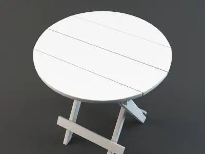 Folding Side Table 3D model
