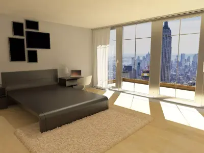 Luxury Style bedroom 3D model