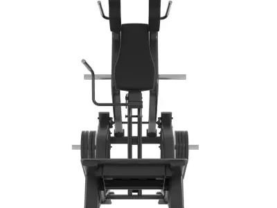 Hack Squat Machine Movement 3D model