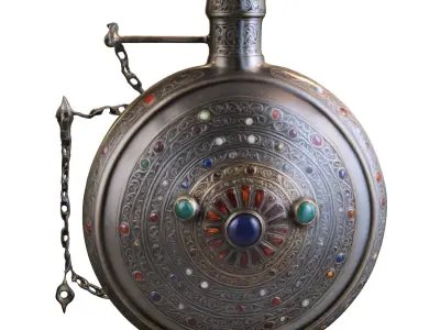 Ornate Fantasy Potion Flask 3D model