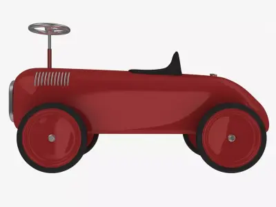 Retro Toy Car Low-poly 3D model