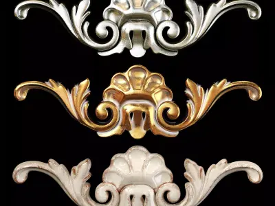 Classic carved 043 3D model