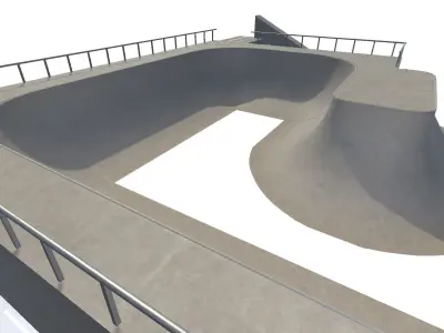 Lowpoly Skatepark Pack  Low-poly 3D model