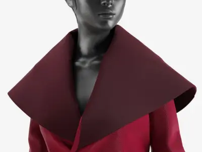 Woman And Kid Luxury Clothes 3D model