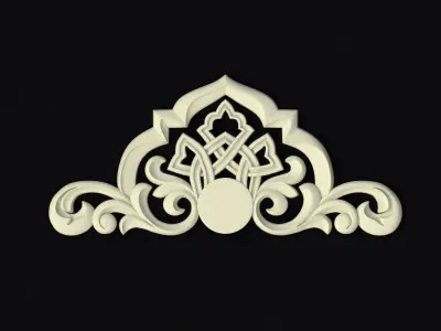 Central decor ornament for furniture 3D model 155