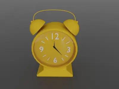 TABLE CLOCK Low-poly 3D model
