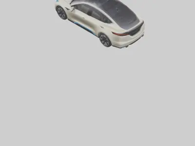 Electric 4door Car with Luxury Features model 3D model