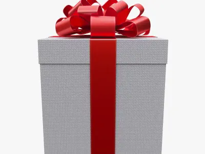 Christmas gift box 01 3D model