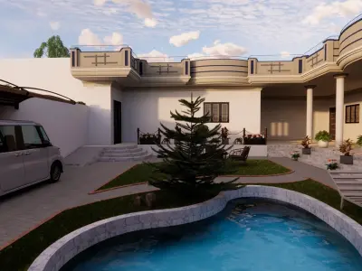 traditional village house  Free 3D model