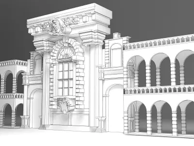 English Wall 3D model get