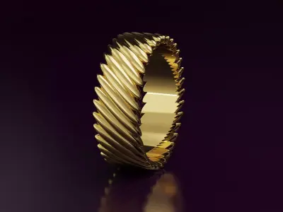 free form bead band Ring  Free 3D print model