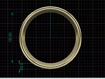 Intricate Modern Classic Wedding Ring File Item 7 Free 3D print model