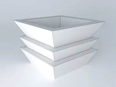 three wooden boxes Free 3D model