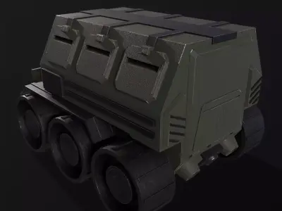 Troop Carrier PBR  Low-poly 3D model