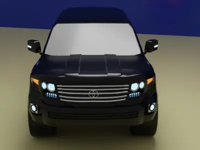 Toyota Land Cruiser 2015 J200 Low-poly 3D model