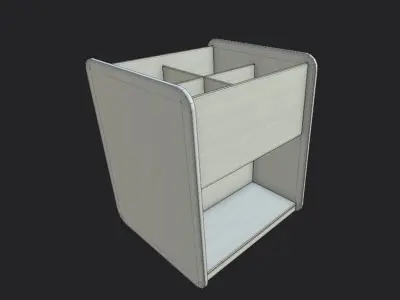MaxiBacup White Low-poly 3D model