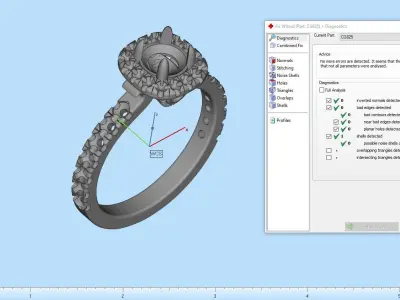 engagement ring model 825 3D print model