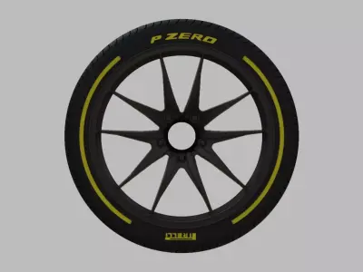 Miniature Konig Oversteer Rim and Tire - 3D Print - No Textures 3D print model