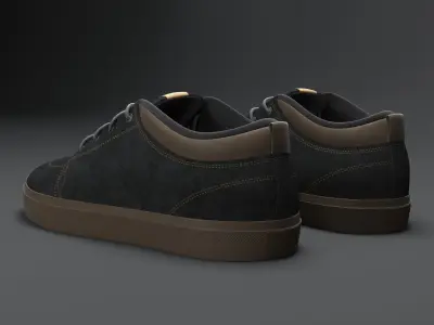 Leather Sport Shoes 3D model