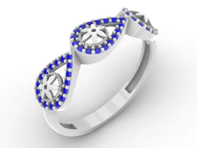 Jewelry Diamond Ring Model RG107 Free 3D print model